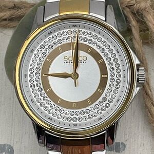 SO&CO New York Two-Tone Crystal Watch